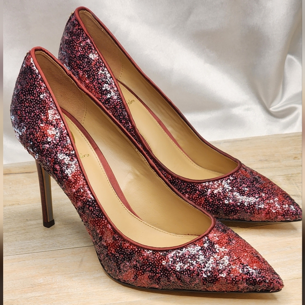 Sam Edelman Hazel Pointed Toe Heels, Size 9 CABERNET